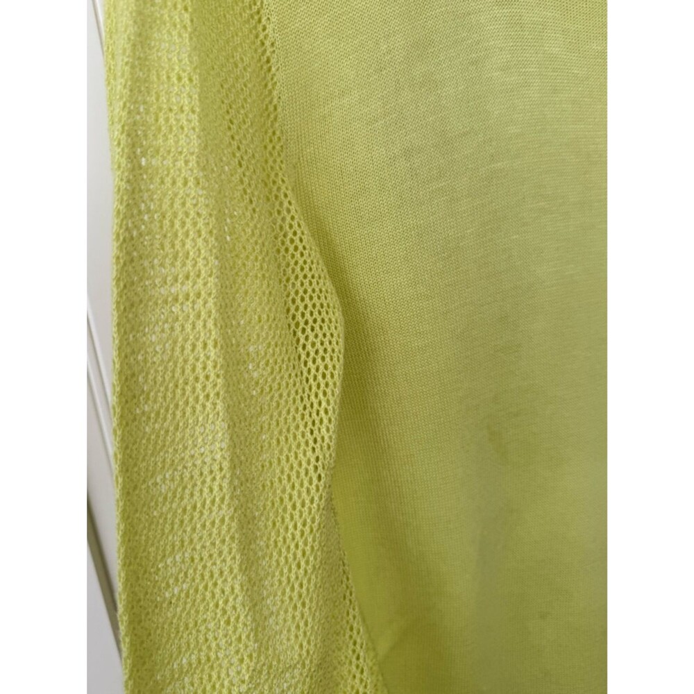 CAbi Lime Green/Yellow Open-Knit Pullover Sweater - Size M - Picture 4 of 7